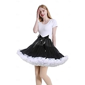 baratos anágua-Anágua Tutu Sob saia Princesa Doce lolita Anos 50 Retro Vintage Adulto Mulheres Carnaval Baile de Máscaras Festa Espetáculo Festa de Chá Vestir-se