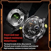 billiga Smarta klockor-696 NX18Pro Smart klocka 1.5 tum Smart Klocka Blåtand EKG + PPG Stegräknare Samtalspåminnelse Kompatibel med Android iOS Dam Herr Handsfreesamtal Meddelandepåminnelse IP 67 48mm klockfodral