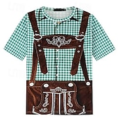 ieftine Îmbrăcăminte grafică-Tricou lederhosen Petrecere Casual Tricou Grafică pentru Bărbați Adulți Imprimare 3D pentru Carnaval Bere Oktoberfest Vacanță Petrecere
