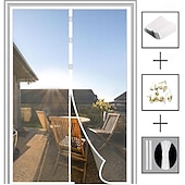 abordables Écran pour la fenêtre et la porte-Porte écran magnétique portable écran anti-mouches ou insectes magnétique passage pour porte coulissante garage patio cuisine salon chambre bar entrée facile pour animaux de compagnie et enfants