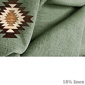 voordelige Klassiek-Voor heren Overhemd linnen overhemd retro-overhemden Vintage overhemd Etnisch shirt Tribal Dagelijks Bruin Groen Grijs Korte mouw Strijkijzer Zomer Lente Kleding