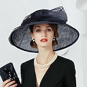 abordables Sombreros de fiesta-Sombrero Kentucky  Sombreros de lino con 1 pieza Boda  Fiesta  Noche  Carrera de caballos Accesorio vestido para impresionar Vestido de día de carrera