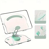 abordables Supports de téléphone-Support de téléphone en acrylique pour tablette, double barre pliable, support de bureau, rotation à 360 degrés, support de dissipation thermique