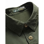 cheap Men&#039;s Western Shirts-Men&#039;s Army Work Shirt Western Shirt Button Up Shirt Short Sleeve Casual Tactical Sports &amp; Outdoor Going out Summer Spring Turndown Print Black Army Green Khaki Dark Blue Beige