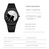 billiga Kvartsklockor-Herr Kvartsklockor Minimalistisk Mode Affär Armbandsur VATTENTÄT Dekorativ Stål Klocka