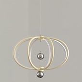 cheap Island Lights-LED Pendant Light 48cm Ring Circle Design 3 Color Light Metal Luxurious Modern Style Dining Room Bedroom Pendant Lamps 110-240V