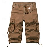 billige Klassisk-Herre Taktiske shorts Capri Cargo Shorts Cargoshorts Capri-bukser Shorts til turbruk Knapper Multi lomme عادي Anvendelig Kalv lengde utendørs Daglig Ut på byen Mote Klassisk Sjø blå Svart