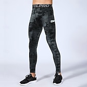 cheap Men&#039;s Shorts, Tights &amp; Pants-Men&#039;s Compression Pants Running Tights Leggings with Phone Pocket Base Layer Athletic Winter Spandex Breathable Quick Dry Sweat wicking Power Flex Fitness Gym Workout Running Skinny Sportswear