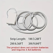 abordables Bandes lumineuses usb-Bande lumineuse néon étanche USB 5 V, 3,3 à 9,8 pieds, boîtier de batterie, alimentation électrique, corde lumineuse 120 LED/m, bande lumineuse LED étanche adaptée aux chambres à coucher, armoires de