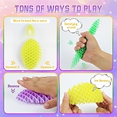 abordables Anti-Stress-3 pièces popping ver jouets extensibles soulagement du stress fidget jouets résistance fidget jouet sensoriel soulagement du stress jouet