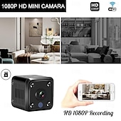 お買い得  屋内IPネットワークカメラ-ミニ Wi-Fi IP カメラ HD 1080p ワイヤレス セキュリティ 監視 マイクロ カメラ ナイトビジョン スマート ホーム スポーツ モニター 内蔵バッテリー