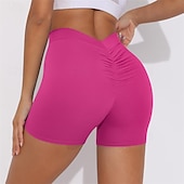 cheap Yoga Shorts &amp; Bikers-Women&#039;s Gym Shorts Yoga Shorts Workout Shorts High Waist Yoga Gym Workout Pilates Shorts Black White Royal Blue Sports Activewear Stretchy Slim