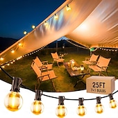 cheap Plug String Lights-UL Certified Outdoor LED Bulb String Lights 98ft 30m String Lights Outdoor with Shatterproof G40 LED Bulbs Waterproof Hanging Patio Lighting for Christmas Patio House Backyard Balcony Party
