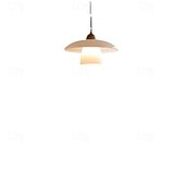 cheap Pendant Lights-LED Pendant Light  Kitchen Island Pendant Lamp 1-Light 28 cm Single Design Glass Wood Painted Finishes Modern Nordic Style Bedroom Dining Room 110-240V