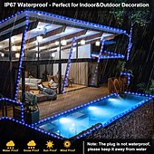 お買い得  プラグイン式電源-100M フレキシブルＬＥＤライトストリップ ストリングライト クリスマスストリングライト 1000 LED 2835 SMD 温白色 マルチカラー ネットホワイト クリエイティブストリングライト ホリデーライト パーティー ホリデー ウェディング 31 V