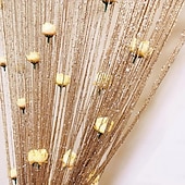 cheap Macrame &amp; String Curtains-Rose Thread Door Curtain, 39x79 Inch Rose Thread Door Curtain, Privacy Door Frame Tassel Rose Thread Door Curtain For Home Decor Door Windows Valentine&#039;s Day