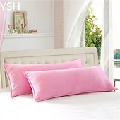 abordables Coussins tendances-Housse de coussin décorative de couleur unie, 1 pièce, taie d&#039;oreiller carrée douce, pour chambre à coucher, salon, canapé, chaise