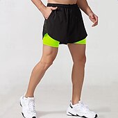 Χαμηλού Κόστους Σορτς Τρεξίματος-Ανδρικά Pantaloni Scurți de Alergat Σορτς γυμναστικής Φούτερ Τσέπη 2 σε 1 Ελαστική ζώνη μέσης Κοντά Παντελονάκια ΕΞΩΤΕΡΙΚΟΥ ΧΩΡΟΥ Αθλήματα &amp; Ύπαιθρος Αθλητικό Γρήγορο Στέγνωμα Ελαφρύ Moale