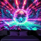 billiga Semestertapeter-uefa euro 2024 blacklight gobeläng uv reaktivt sken i mörkret majestätisk stadion fotboll trippy dimmigt hängande gobeläng väggkonst väggmålning för vardagsrummet sovrum