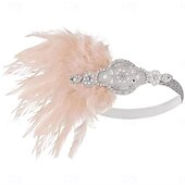cheap Accessories and More-1920s The Great Gatsby Outfits Flapper Headband The Great Gatsby Wedding Guest Collarless Women&#039;s Halloween Carnival Masquerade Party Masquerade Wedding Reception Adults&#039; Gloves Necklace Earring All