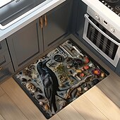 preiswerte Fußmatten-Fischfleisch-Fußmatte, Küchenmatte, Bodenmatte, rutschfester Teppich, ölbeständiger Teppich, Indoor-Outdoor-Matte, Schlafzimmerdeko, Badezimmermatte, Eingangsteppich