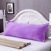 abordables Coussins tendances-Housse de coussin décorative de couleur unie, 1 pièce, taie d&#039;oreiller carrée douce, pour chambre à coucher, salon, canapé, chaise