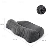 baratos Acessórios de cama-Travesseiro cervical para alívio da dor no pescoço, travesseiros de espuma viscoelástica inodoros com design oco, suporte de contorno para travessas laterais traseiras