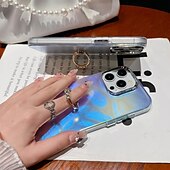 זול נרתיקים לאייפון-טלפון מגן עבור אייפון 16 iPhone 15 Pro Max iPhone 14 Pro Max אייפון 13 פרו מקס כיסוי אחורי בלינג גליטר מבריק אבזם טבעת עמיד בזעזועים TPU צפוי