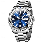 levne Quartz hodinky-OLEVS Muži Křemenný Módní Obchodní Wristwatch Svítící Kalendář Datum týden VODĚODOLNÝ Ocel Hodinky