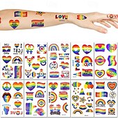 olcso Pride felvonulás dec-10 lap büszkeség szivárvány tetoválás matrica ideiglenes tetoválás meleg büszkeség felvonulás testfestés party ünneplő személyiség