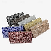cheap Clutches &amp; Evening Bags-Chic Glitter Evening Clutch with Chain Strap - Elegant Women&#039;s Sparkle Party Purse