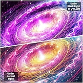 Χαμηλού Κόστους Μαύρισμα ταπετσαρία-blacklight ταπετσαρία uv αντιδραστική λάμψη στη σκοτεινή λάμψη πάρτι νέον διαστημικό σύμπαν φύση ψυχεδελική trippy ομιχλώδης κρεμαστή ταπισερί τοίχου τοιχογραφία για κρεβατοκάμαρα σαλονιού