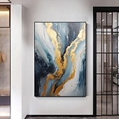 preiswerte Abstrakte Gemälde-handgemachtes abstraktes minimalistisches Texturfolie-Gold-Ölgemälde auf Leinwand, große Wandkunst, individuelles Folien-Goldgemälde, Goldfoliengemälde, Goldgemälde, Wanddekoration für Wohnzimmer