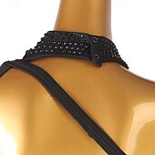 voordelige Ballroom danskleding-Ballroomdansen Kleding Strass Kwastje Pailletten Dames Prestatie Feest Mouwloos Chiffon Chinlon Netstof