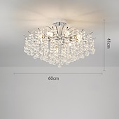 economico Lampadari-lampadario a led 42/50/60/80/100 cm 5/8/10/12/15 lampadina non inclusa finitura elettrolitica cristallo metallo stile moderno contemporaneo camera da letto sala da pranzo mini sospensione 110-240 v