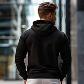 billiga Herrarnas Elite Huvtröjor &amp; Sweatshirts-Herr Huvtröjor med dragkedja Svart Vit Huva Grafisk Geometrisk Sportkläder Grafisk Ledigt Kläder Pull Tröjor Långärmad