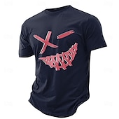 baratos Camiseta gráfica masculina-Homens Letra Corrida de cavalo Camiseta T-shirt 100% Algodão Manga Curta Gráfico Camisa Preto Verde Tropa Azul Escuro Camiseta confortável Rua Esportes Roupas de estilistas