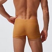 baratos calção de banho boxer masculino-Homens Bermuda de Surf Shorts de Natação Calção Justo de Natação Patchwork Com Cordão Cintura elástica Bloco de cor Conforto Secagem Rápida Curto Feriado Praia Final de semana Moda Casual Branco