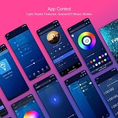 Недорогие Дистанционное управление-комплект светодиодных лент 16,4-65,6 футов, интеллектуальное Bluetooth-приложение, управляемое RGB-музыкой, синхронизированное изменение цвета с таймером, украшение спальни своими руками для праздничной вечеринки, украшение спальни, детской комнаты