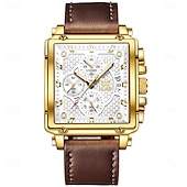 economico Orologi al quarzo-Orologio al quarzo OLEVS da uomo creativo sportivo outdoor moda luminoso calendario cronografo impermeabile in pelle