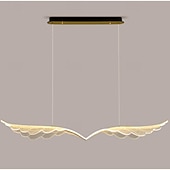 economico Luci a sospensione-lampada a sospensione a led ali d&#039;angelo 1 luce 120 cm acrilico piuma elettrolitico artistico stile nordico caffè sala da pranzo 110-240 v solo dimmerabile con telecomando