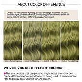 economico Parrucche lace sintetiche-Parrucca in pizzo sintetico Ondulato Stile 14 pollice Verde Parte di mezzo T parte Parrucca Da donna Parrucca Frutta verde
