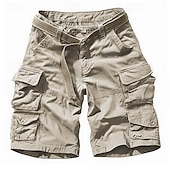tanie Klasyczny-Męskie Spodenki Taktyczne Spodenki cargo Szorty Guziki Multi Pocket Równina Zdatny do noszenia Krótki Na zewnątrz Codzienny Wyjściowe Moda Klasyczny Zieleń wojskowa Żółty kamuflaż