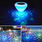 billige Undervannslamper-solenergi flytende bassenglys, nedsenkbare led bassenglys ip67 vanntette led damlys fontenelys hageinnredning lys landskapslys nedsenkbart lys 1/2 stk