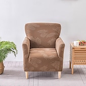 billige Lenestoldeksel og armløst stolomslag-lenestoltrekk badekar stol slipcover t-formet jacquard til stue soverom kontor elastisk enkelt sofatrekk hjem bardisk