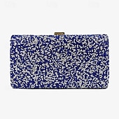 cheap Clutches &amp; Evening Bags-Chic Glitter Evening Clutch with Chain Strap - Elegant Women&#039;s Sparkle Party Purse