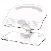 abordables Supports de téléphone-Support de téléphone en acrylique pour tablette, double barre pliable, support de bureau, rotation à 360 degrés, support de dissipation thermique