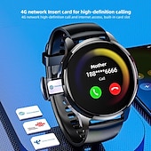 cheap Smartwatch-iMosi P68 Smart Watch 1.51 inch 4G LTE Cellular Smartwatch Phone 4G Pedometer Call Reminder Heart Rate Monitor Compatible with Smartphone Men GPS Hands-Free Calls Waterproof IP 67 46mm Watch Case