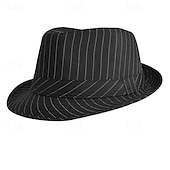 tanie Kapelusz Fedora-Męskie Czapka Kentucky Derby Kapelusz Kapelusz imprezowy Sukienka kapelusz Czarny Biały Bawełna Moda Codzienny Ulica Codzienny Pasek Filtr przeciwsłoneczny Oddychający