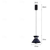 economico Luci a sospensione-lampada a sospensione a led isola cucina lampada a sospensione 1 luce 15 cm design singolo metallo finiture verniciate camera da letto moderna in stile nordico sala da pranzo 110-240v